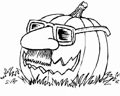 Pumpkin Halloween Coloring Pages Face Happy Faces