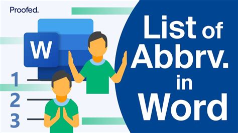 How To Create List Of Abbreviations In Microsoft Word Printable