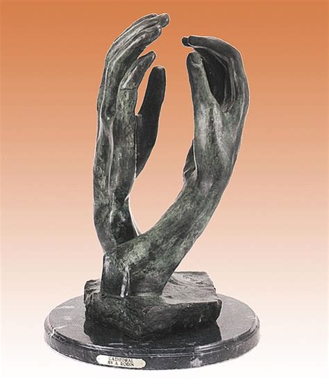 Sold Price Auguste Rodin Cathedral Praying Hands Bronze Sculpture