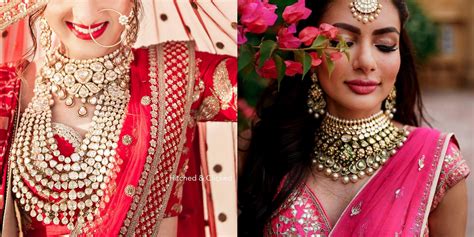 Jewellery To Wear With Your Red Pink And Ivory Lehengas Wedmegood