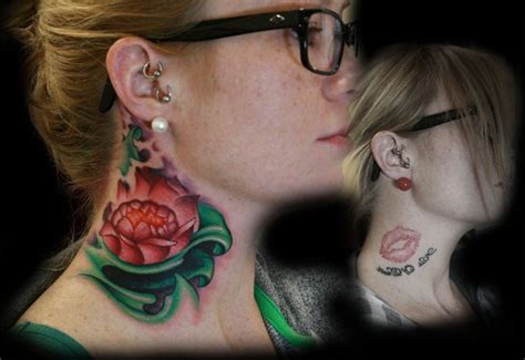 Neck Lotus Cover Up Tattoo Design Best Tattoo Ideas Gallery