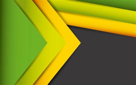 Wallpaper Abstract Lines Stock Yellow Green Hd