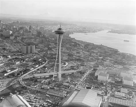 Aerial View Of Seattle And Space Needle 1962 Posters And Prints By Corbis