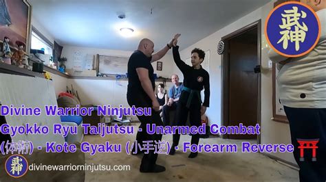 Gyokko Ryu Taijutsu Unarmed Combat 体術 Kote Gyaku 小手逆 Forearm