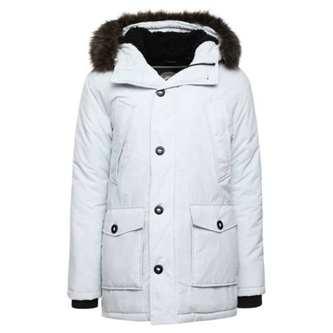 Superdry Superdry Putty White Everest Parka Coat Hxn Superdry From