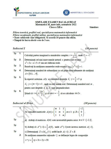 bacalaureat matematică m mate info de teste rezolvate dupa My XXX Hot