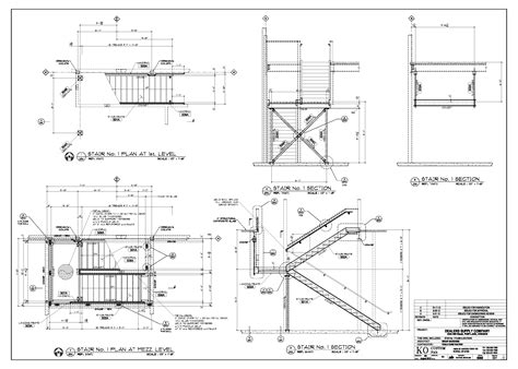 Plan And Section Stair Plan Detail Dwg File Cadbull Gambaran