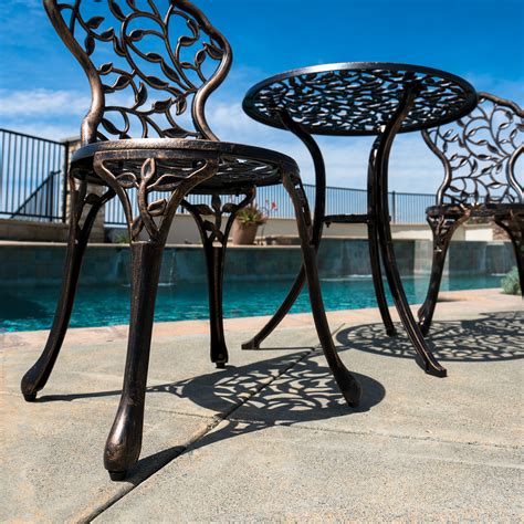 Explore our fantastic range of garden table and chairs set to see you through the summer. 3PC Bistro Set Patio Table Chairs Ivory Furniture Balcony ...