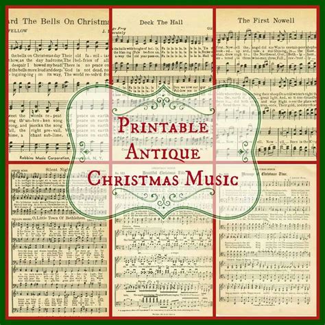 Free Vintage Christmas Sheet Music Printables