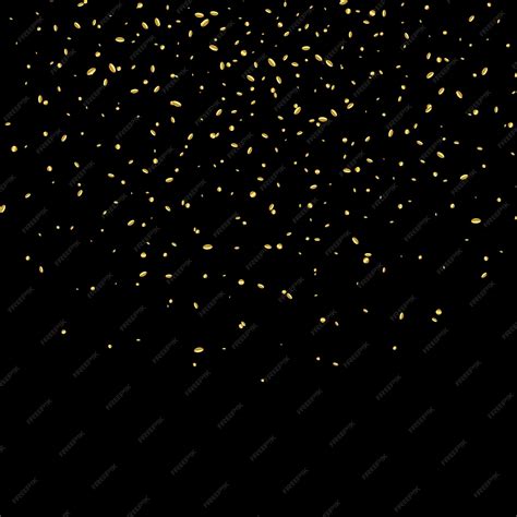 Free Vector Gold Confetti On Black Background