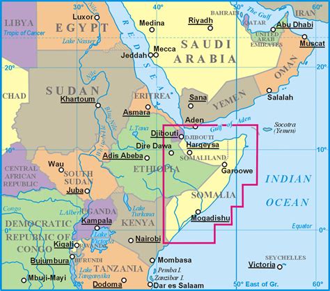 Somalia And Somaliland Geographical Map Map Hu En