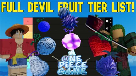 UPDATED FULL AOPG DEVIL FRUIT TIER LIST A One Piece Game YouTube