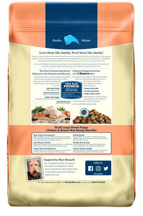 Deboned chicken, chicken meal, brown rice, barley, oatmeal. Blue Buffalo Life Protection Formula Natural Puppy Large ...