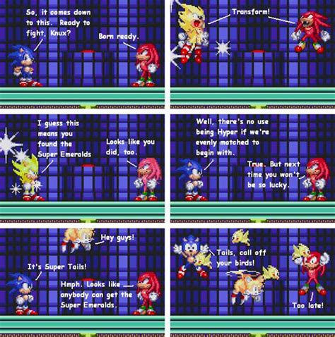 Super Tails And Hyper Knuckles Sonic The Hedgehog Sprite Comics Hyper