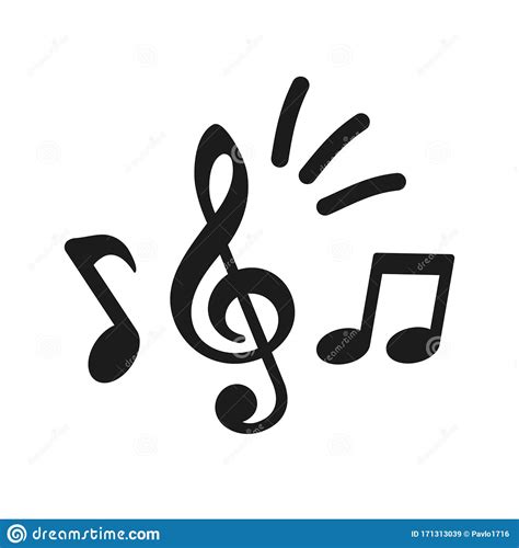 Music Notes Icon Group Musical Notes Signs Vector Stock Illustration