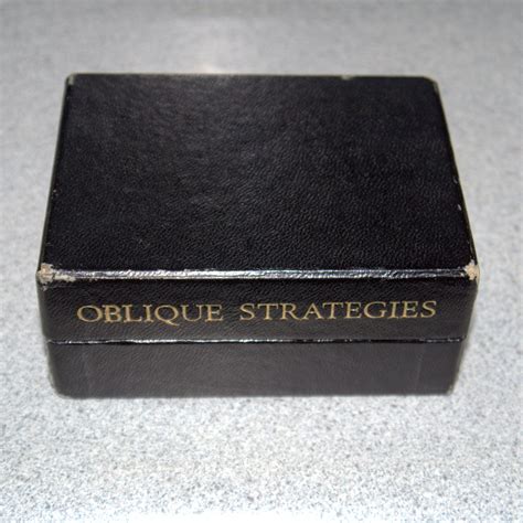 Oblique Strategies Brian Eno Peter Schmidt Oblique Strategies