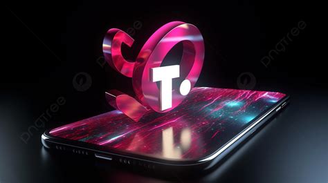 ソーシャル メディア アプリの Tiktok ロゴの 3 D レンダリング チクタク アプリケーションのロゴ ティックトックのロゴ背景