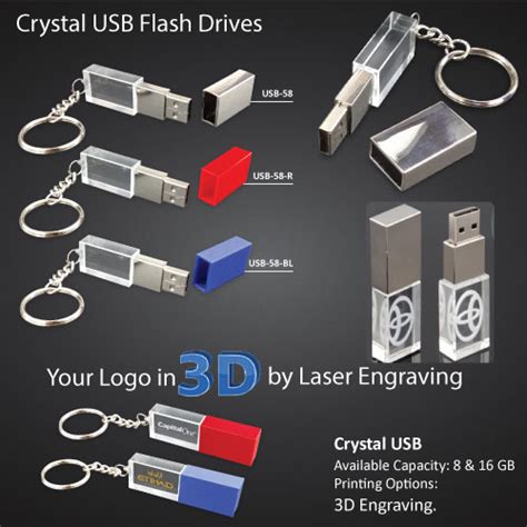 Promotional Usb Drive 3d Crystal Keychain Usb Flash Crystal Usb