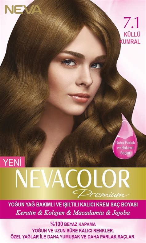 Nevacolor Premium Kalıcı Krem Saç Boyası Seti 7 1 Küllü Kumral Kumral