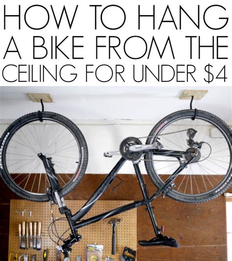 How about a hammock inside the tarp? How to hang a bike from the ceiling - C.R.A.F.T.