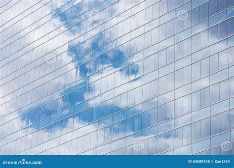 Modern Building Glass Windows With Sky Reflection Stock Photo Image