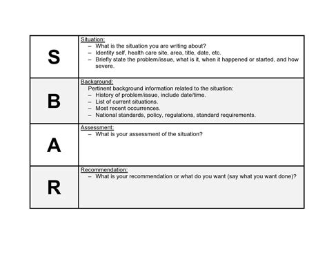 40 Blank SBAR Templates Word PDF ᐅ TemplateLab