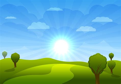 Cartoon Landscape Vector 97989 Vector Art at Vecteezy