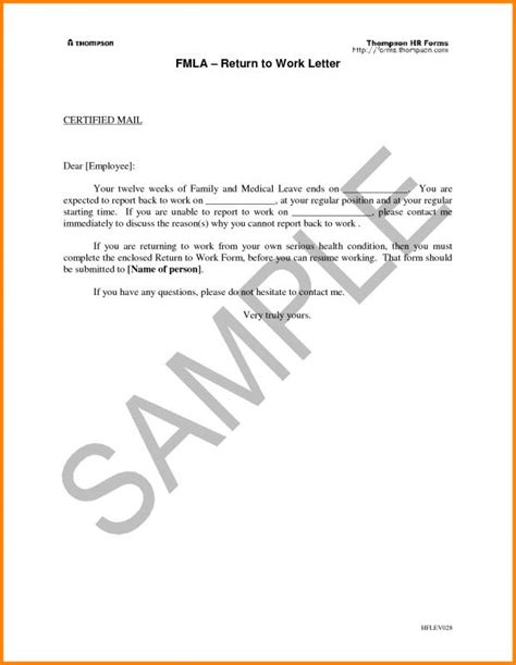 Return To Work Letter From Doctor Template Business