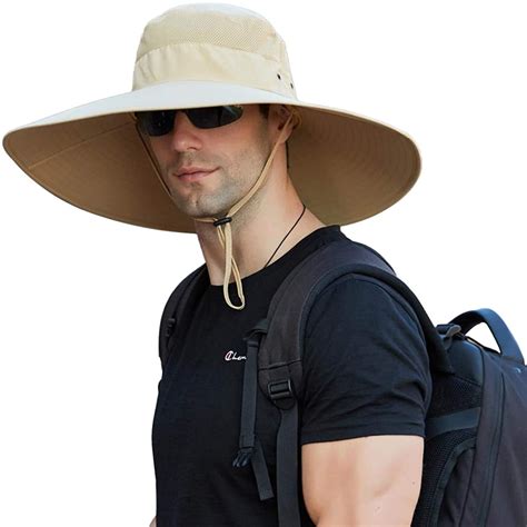 Super Wide Brim Bucket Hat Upf50 Waterproof Sun Hat For Fishing Hiking