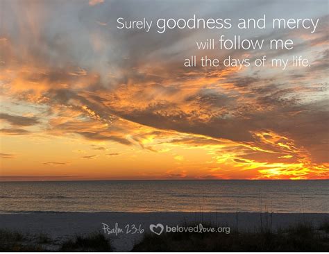Surely Goodness and Mercy Will Follow Me All the Days of My Life ...