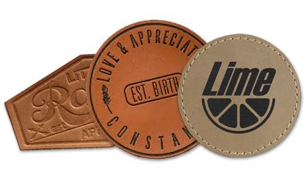 Custom Leather Patches for clothing in USA | ArtisticPatches.com png image