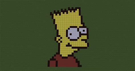 Bart Pixel Art Minecraft Project