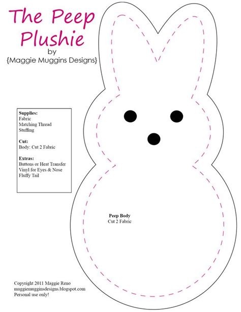 The Peep Plushie {free Pattern Silhouette File And Tutorial} Easter Crafts Diy Sewing Crafts