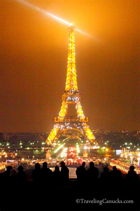 Eiffel Tower Light Show In Paris France
