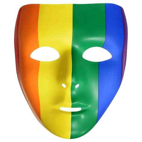 Rainbow Face Mask 7in X 7in Party City Canada