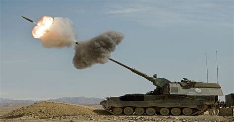 A Self Propelled Howitzer Firing A 155mm Shell Pics