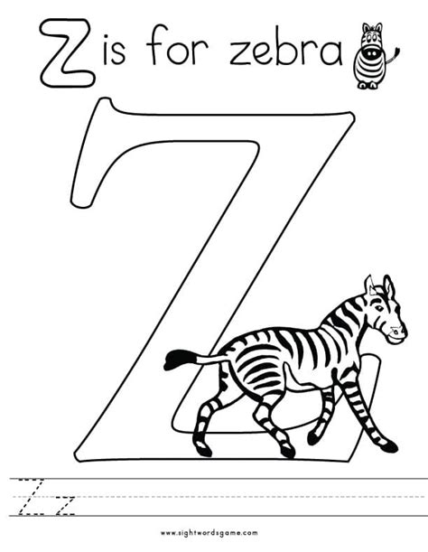 Letter Z Coloring Pages Learny Kids