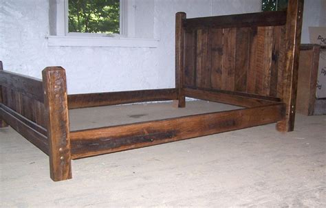 Buy Hand Crafted Reclaimed Antique Oak Wood Queen Size Rustic Bed Frame