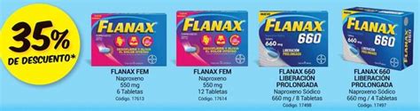 FLANAX FEM Naproxeno 550 Mg 6 Tabletas Oferta En Farmacias Bazar