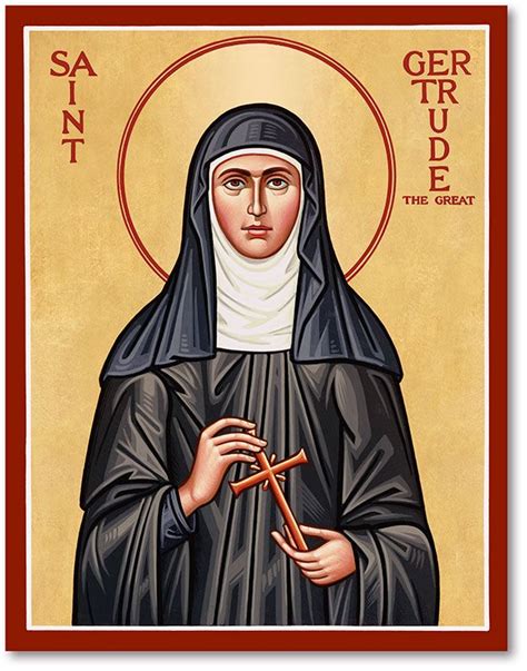St Gertrude Icon Monastery Icons Women Saints Mini Icons