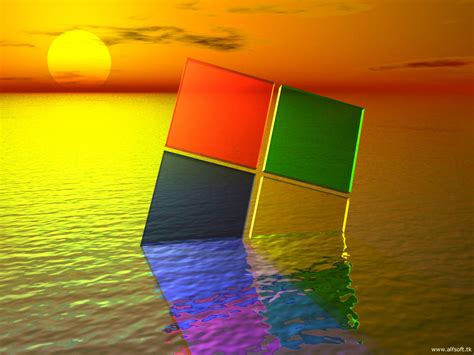 3d Windows Xp Sunset By Alfsoft On Deviantart