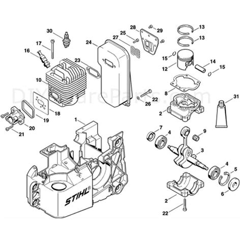 Stihl Ts Disc Cutter Ts Parts Diagram A Engine Housing