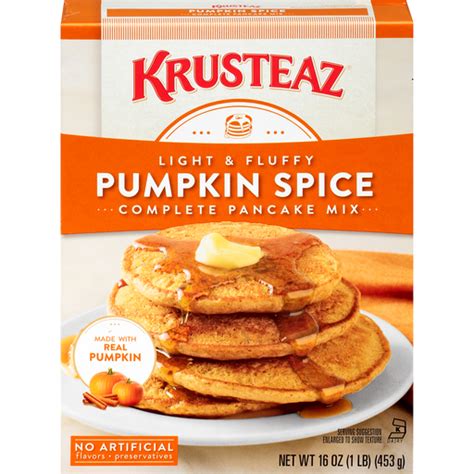 Krusteaz Pumpkin Spice Complete Pancake Mix 16 Oz Box Pancake Mixes
