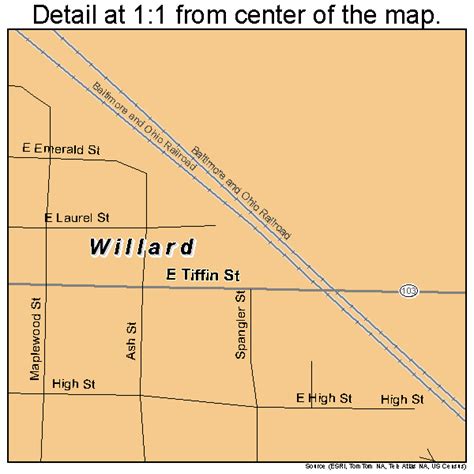 Willard Ohio Street Map 3985232