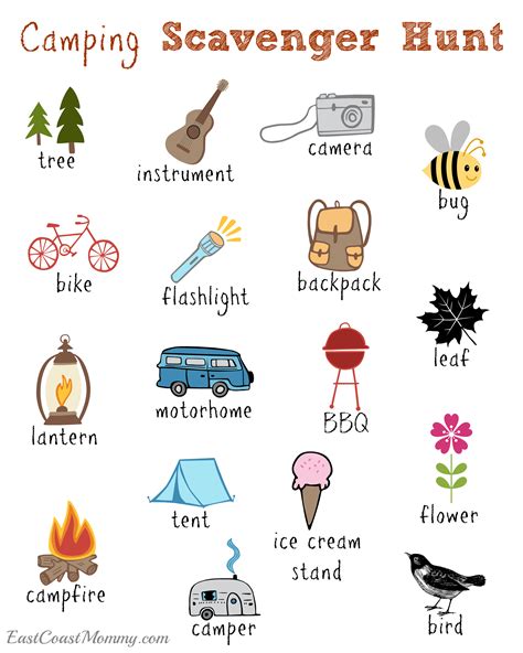 Free Printable Camping Activities Printable Word Searches