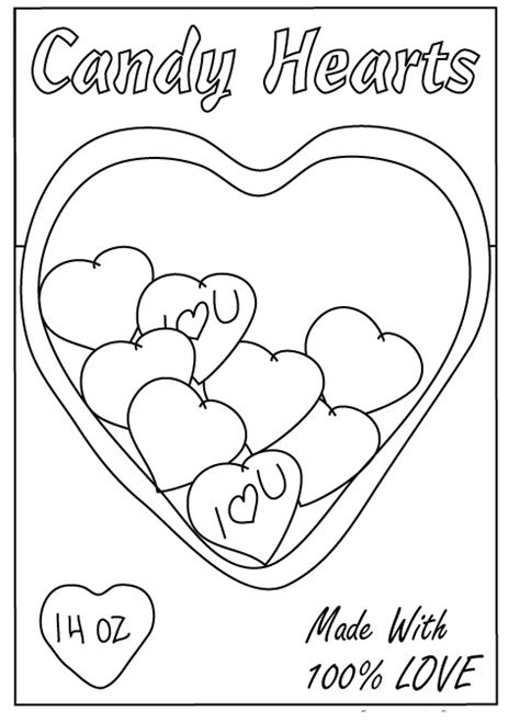 Candy Love Box Coloring Pages Pictures