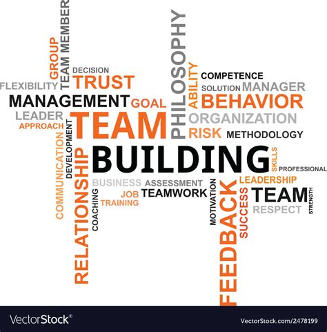 Word Cloud Team Building Royalty Free Vector Image