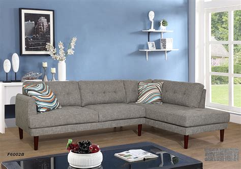 Beverly Fine Furniture Emeral Right Facing Linen Sectional