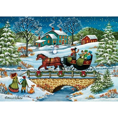 Holiday Over The River Bonnie White 1000 Piece Jigsaw Puzzle