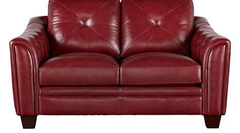 Red Leather Loveseat Perfect Furniture For A Classic Home Theme
